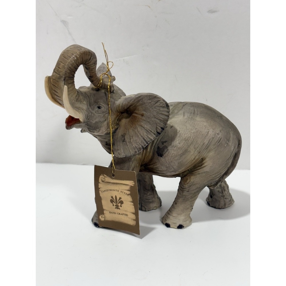 Capodimonte Figurine Elephant Art Collections  Of ME‎ Duncan W Tag Realistic LUX
